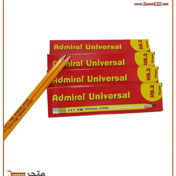 ⁦علبة 12 قلم رصاص أصفر Admiral⁩ - الصورة ⁦3⁩