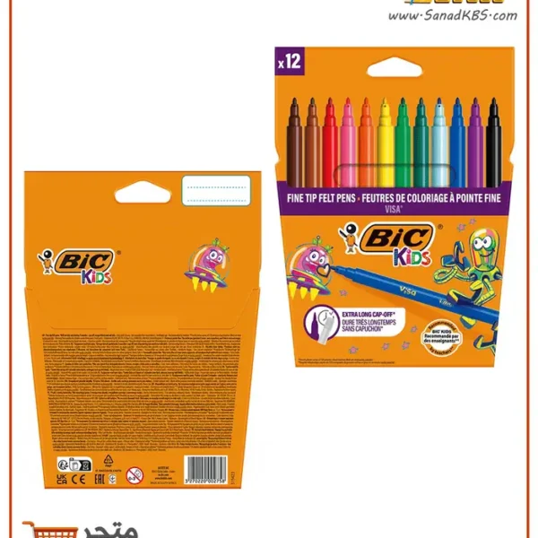 ⁦ألوان فلوماستر - 12 لون BIC VISA⁩ - الصورة ⁦4⁩