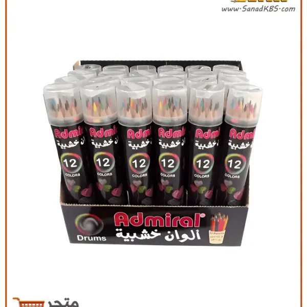 علبة 12 لون خشب - مع براية Admiral