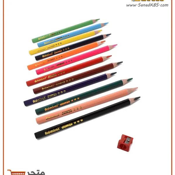 ⁦أقلام ألوان خشب كبيرة Admiral Jumbo⁩ - الصورة ⁦2⁩