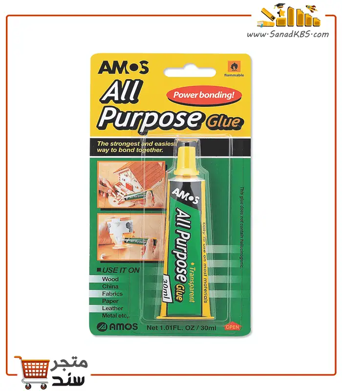 Amos-glue-30ml-1 صمغ سائل متعدد الاستخدام 30 مل Amos - الصورة 1