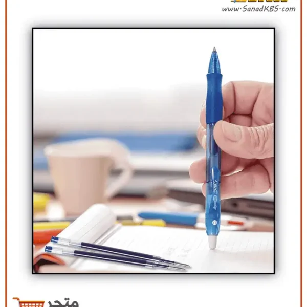 ⁦قلم حبر جل ازرق BIC Gel-ocity 0.7⁩ - الصورة ⁦3⁩