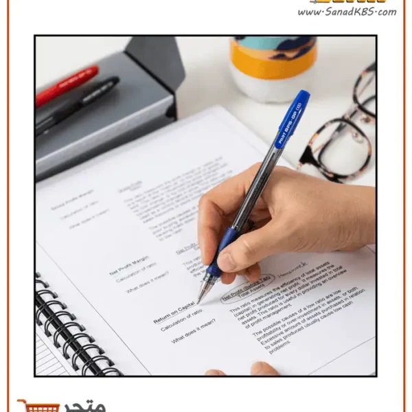 ⁦قلم حبر جاف أزرق PILOT BPS-GP GRIP F⁩ - الصورة ⁦2⁩