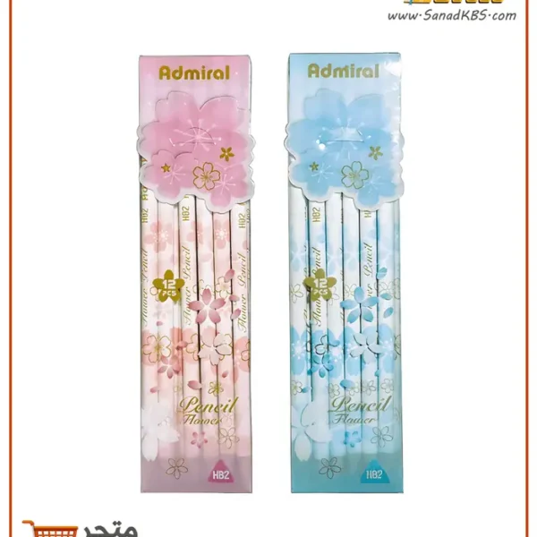 علبة أقلام رصاص - 12 قلم Admiral Flower