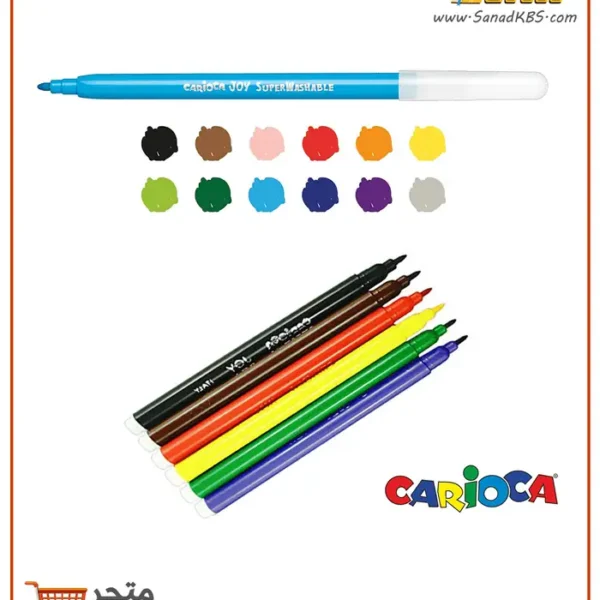 ⁦طقم 12 لون فلوماستر Carioca Joy⁩ - الصورة ⁦2⁩