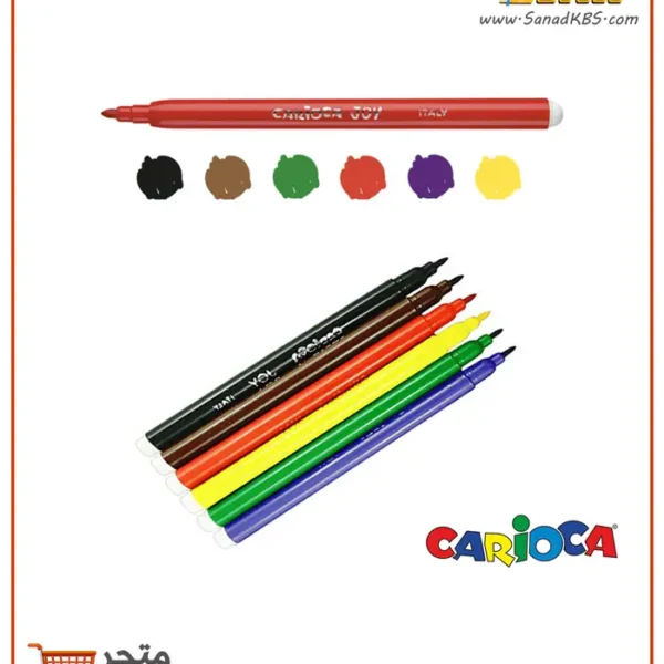 ⁦طقم 6 ألوان فلوماستر Carioca Joy⁩ - الصورة ⁦2⁩