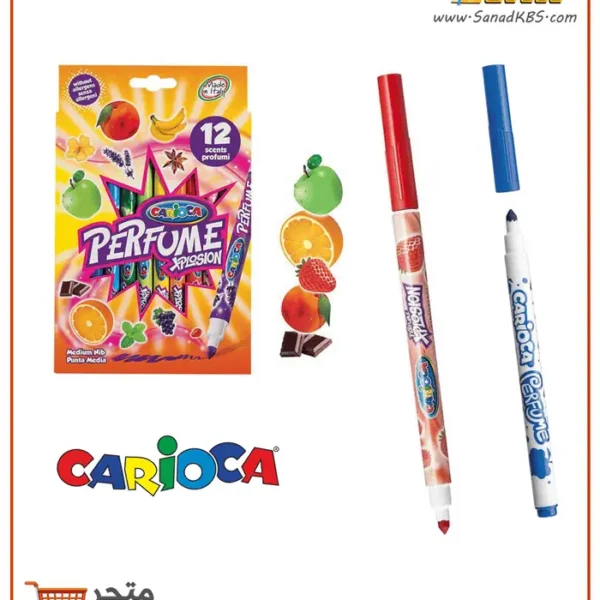 ⁦طقم 12 لون فلوماستر معطر CARIOCA Perfume⁩ - الصورة ⁦2⁩