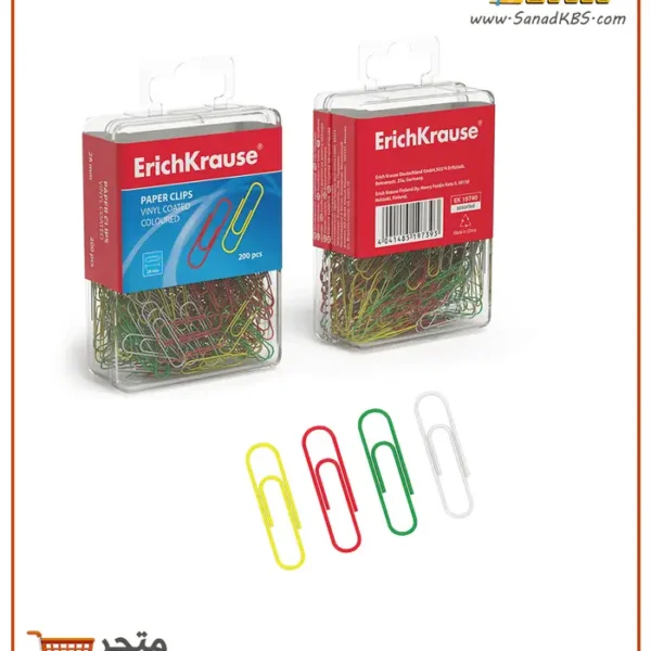 ⁦علبة مشابك ورق ملون - 28 ملم ErichKrause⁩ - الصورة ⁦2⁩