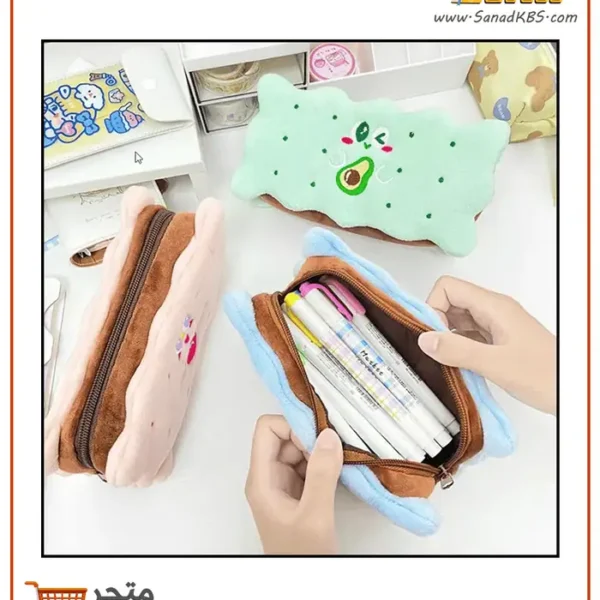 ⁦مقلمة قماش شكل بسكويت - متعددة الاستخدام⁩ - الصورة ⁦2⁩