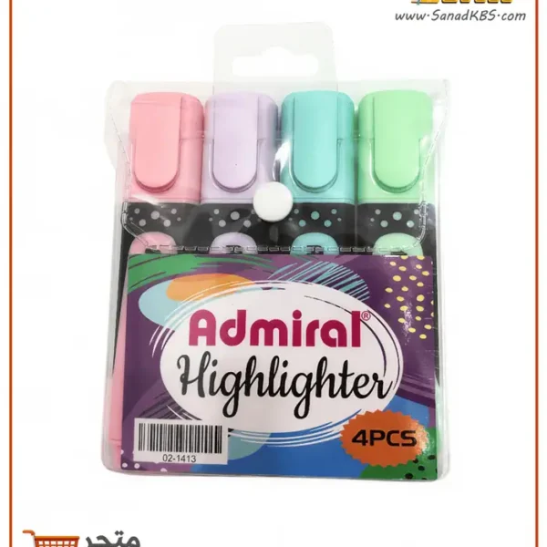طقم 4 أقلام تحديد باستل Admiral
