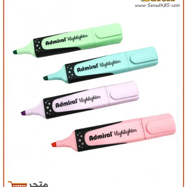 ⁦طقم 4 أقلام تحديد باستل Admiral⁩ - الصورة ⁦2⁩