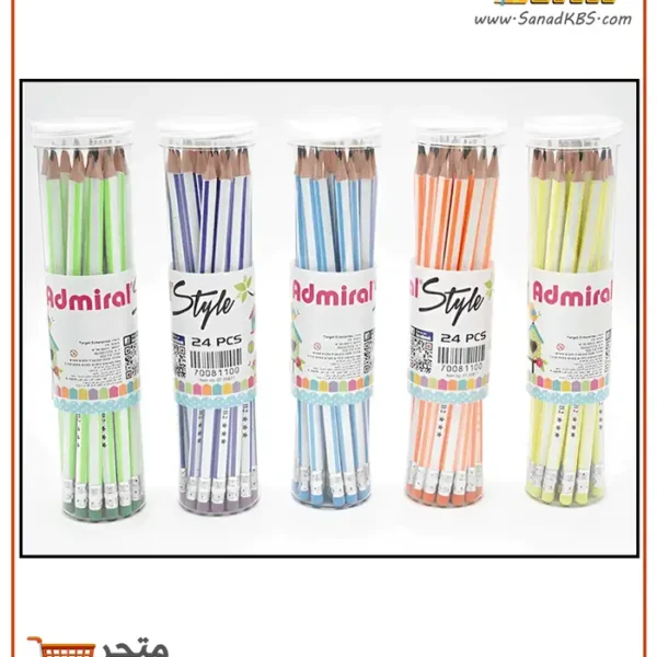 ⁦علبة 24 قلم رصاص طبي Admiral style⁩ - الصورة ⁦2⁩