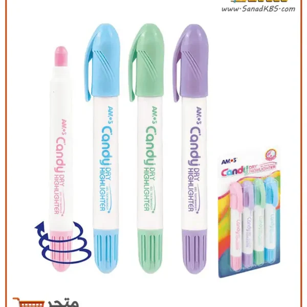⁦طقم أقلام تحديد جل جاف Amos Candy⁩ - الصورة ⁦3⁩